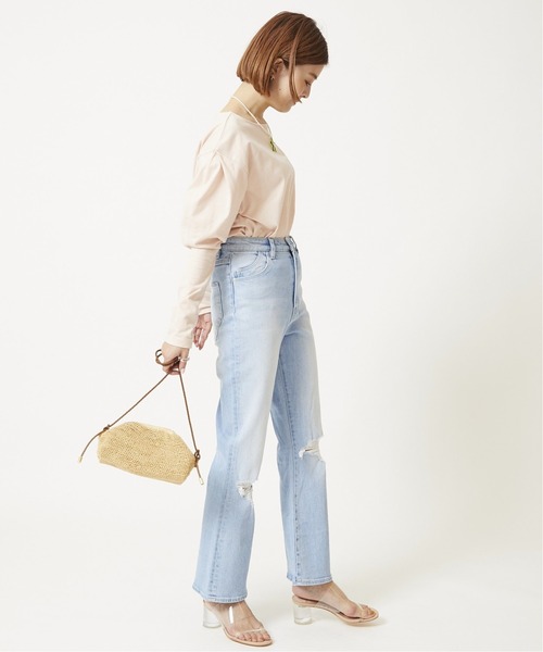 U by SPICK&SPAN(ユーバイスピックアンドスパン)の「【ROLLA’S/ローラス】 DUSTERS BOOTCUT CROP◆(デニムパンツ・レディース・サックスブルー・X-SMALL/SMALL/MEDIUM)」の2枚目の写真