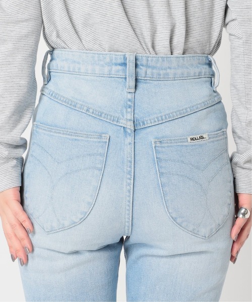 U by SPICK&SPAN(ユーバイスピックアンドスパン)の「【ROLLA’S/ローラス】 DUSTERS BOOTCUT CROP◆(デニムパンツ・レディース・サックスブルー・X-SMALL/SMALL/MEDIUM)」の3枚目の写真