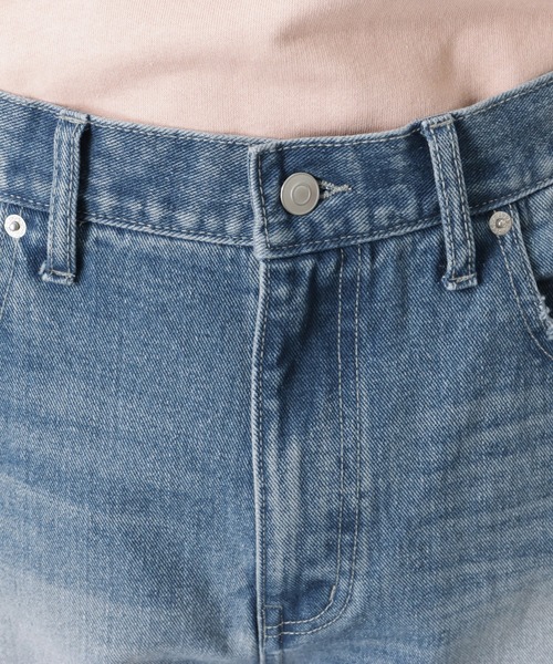 ヘビーオンスデニム ワイドバギーパンツ チェーン付き（デニムパンツ