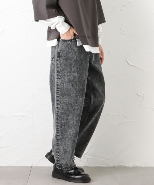 URBAN COLLECTION(アーバンコレクション)の「ヘビーオンスデニム ワイドバギーパンツ チェーン付き(その他パンツ・メンズ・ホワイト/ブラック/チャコール/ライトブルー・M/L)」の16枚目の写真