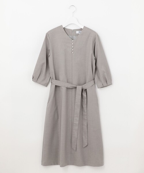 J.PRESS(ジェイプレス)の「【洗える】OXIJEWELストレッチ ワンピース(ワンピース・レディース・ライトグレー系/黄土色系/ネイビー系・T13/T15)」の10枚目の写真