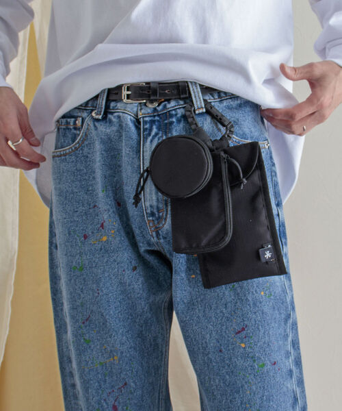 GLOSTER（グロスター）の「【GLOSTER/グロスター】コーデュラリップ マルチポシェット ネックポーチ（ショルダーバッグ・メンズ・ブラック/ライトグレー・FREE）」の17枚目の写真