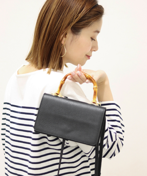 AULENTTI(オウレンティ)の「【AULENTTI/オウレンティ】BAMBOO ミニバッグ:ショルダーバッグ◆(ショルダーバッグ・レディース・ブラック/キャメル・FREE)」の22枚目の写真