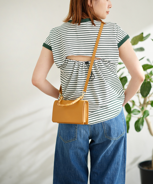 AULENTTI(オウレンティ)の「【AULENTTI/オウレンティ】BAMBOO ミニバッグ:ショルダーバッグ◆(ショルダーバッグ・レディース・ブラック/キャメル・FREE)」の15枚目の写真