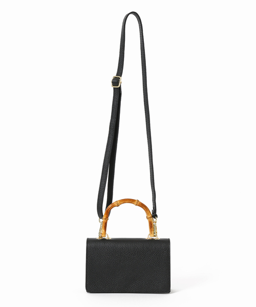 AULENTTI(オウレンティ)の「【AULENTTI/オウレンティ】BAMBOO ミニバッグ:ショルダーバッグ◆(ショルダーバッグ・レディース・ブラック/キャメル・FREE)」の6枚目の写真