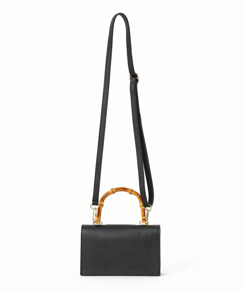 AULENTTI(オウレンティ)の「【AULENTTI/オウレンティ】BAMBOO ミニバッグ:ショルダーバッグ◆(ショルダーバッグ・レディース・ブラック/キャメル・FREE)」の4枚目の写真
