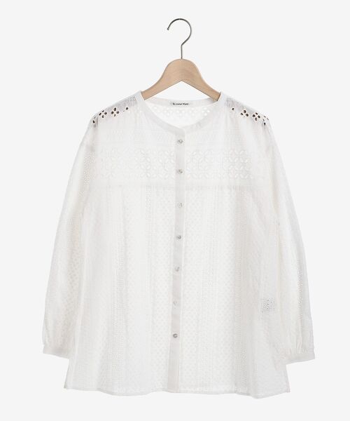 le.coeur blanc（ルクールブラン）の「カットワークレースブラウス（シャツ/ブラウス・レディース・オフホワイト/ブラック・38）」の11枚目の写真