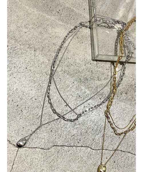 EMODA(エモダ)の「2WAYチェーンネックレス(ネックレス・レディース・シルバー/ゴールド・FREE)」の1枚目の写真