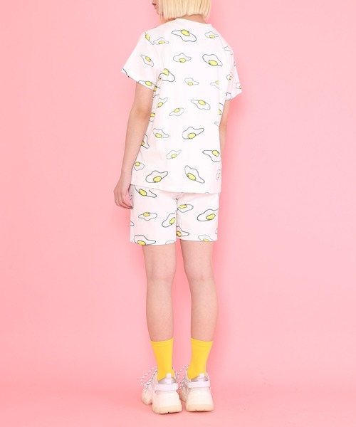 PUNYUS(プニュズ)の「目玉焼き総柄スウェットショーパン(スウェットパンツ・レディース・ホワイト/ブラック・1/2/4/3)」の16枚目の写真