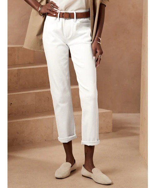 BANANA REPUBLIC FACTORY STORE(バナナリパブリック ファクトリーストア)の「BANANA REPUBLIC FACTORY STORE ガールフレンドジーンズ(デニムパンツ・レディース・ホワイト・24/25/26/27/28)」の6枚目の写真