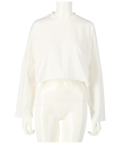 ANAP（アナップ）の「クロップドロングTシャツ（Tシャツ/カットソー・レディース・ブラック/オフホワイト/ライトベージュ・FREE）」の4枚目の写真