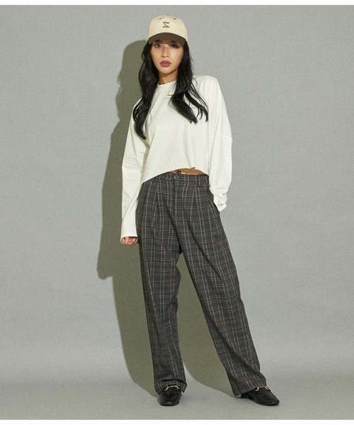 ANAP（アナップ）の「クロップドロングTシャツ（Tシャツ/カットソー・レディース・ブラック/オフホワイト/ライトベージュ・FREE）」の11枚目の写真