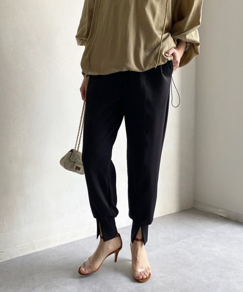 DouDou（ドゥドゥ）の「カットジョグパンツ（その他パンツ・レディース・ブラック/ベージュ・FREE）」の12枚目の写真