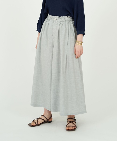 conges payes ADIEU TRISTESSE（コンジェ ペイエ アデュートリステス）の「タイプライターワイドキュロット（その他パンツ・レディース・ネイビー/グレー/ブラック・38）」の2枚目の写真