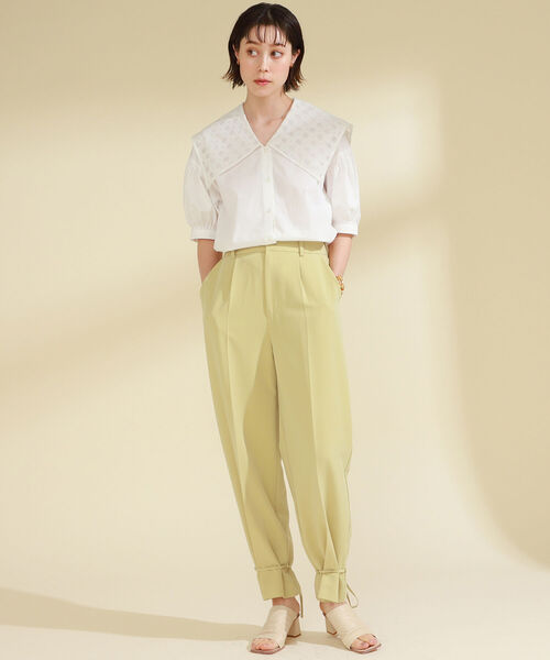 Ray BEAMS（レイビームス）の「Ray BEAMS / スソシボリ パンツ（その他パンツ・レディース・ホワイト系その他6/クリーム・0/1）」の10枚目の写真