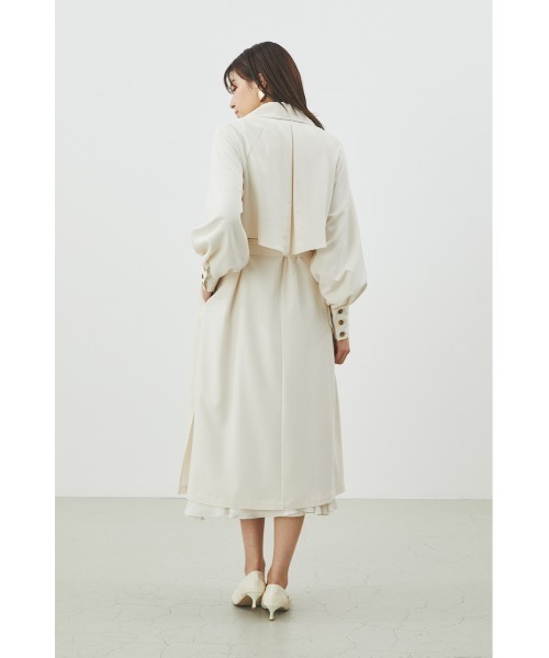 LILIDIA(リリディア)の「パフSLVトレンチコート(トレンチコート・レディース・アイボリー/ベージュ・MEDIUM/SMALL/LARGE)」の4枚目の写真