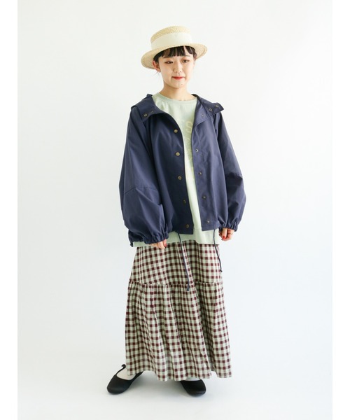 Samansa Mos2（サマンサ モスモス）の「ボリューム袖マウンテンパーカー（マウンテンパーカー・レディース・イエロー/カーキ/ネイビー/ベージュ/ピンク・ﾌﾘ-）」の22枚目の写真