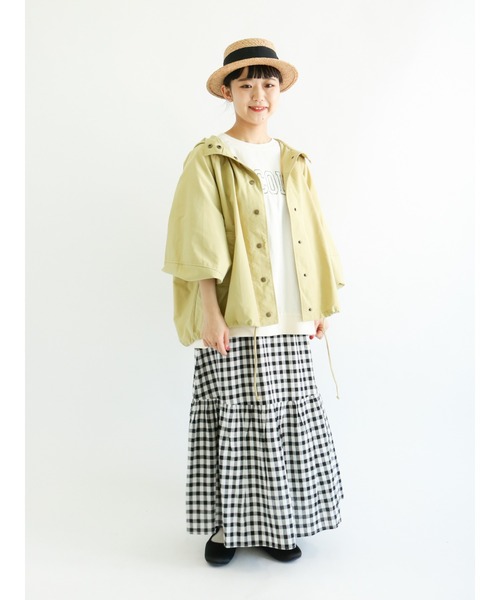 Samansa Mos2（サマンサ モスモス）の「ボリューム袖マウンテンパーカー（マウンテンパーカー・レディース・イエロー/カーキ/ネイビー/ベージュ/ピンク・ﾌﾘ-）」の19枚目の写真