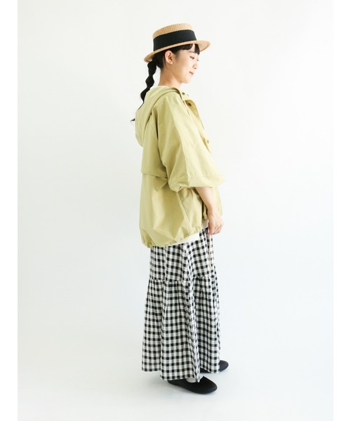 Samansa Mos2（サマンサ モスモス）の「ボリューム袖マウンテンパーカー（マウンテンパーカー・レディース・イエロー/カーキ/ネイビー/ベージュ/ピンク・ﾌﾘ-）」の16枚目の写真