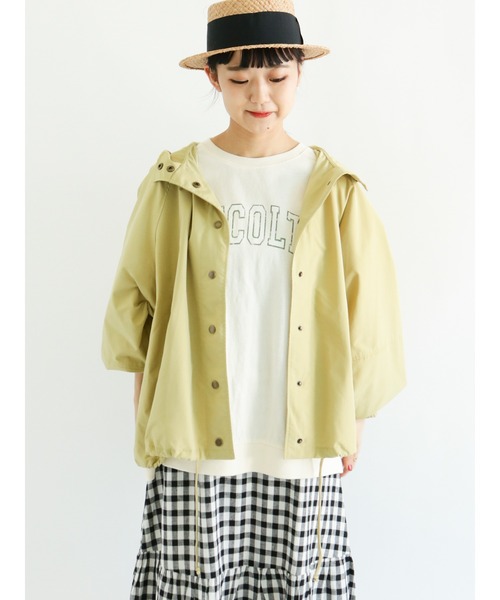 Samansa Mos2（サマンサ モスモス）の「ボリューム袖マウンテンパーカー（マウンテンパーカー・レディース・イエロー/カーキ/ネイビー/ベージュ/ピンク・ﾌﾘ-）」の15枚目の写真