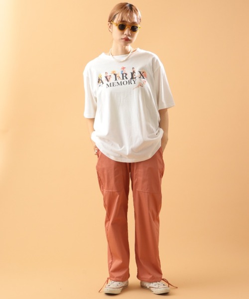 AVIREX（アヴィレックス）の「ガールズ＆ロゴ Tシャツ/GIRLS & LOGO T-SHIRT（Tシャツ/カットソー・レディース・ライトグレー/ブラック/ライトピンク/ホワイト・MEDIUM/LARGE/X-LARGE）」の12枚目の写真