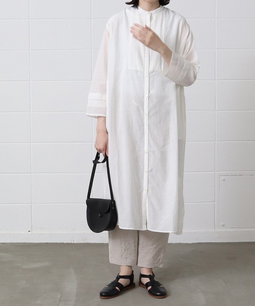 yuni（ユニ　）の「sushi boil pintuck banded coll（ワンピース・レディース・ホワイト/パープル/グリーン/その他・FREE）」の5枚目の写真