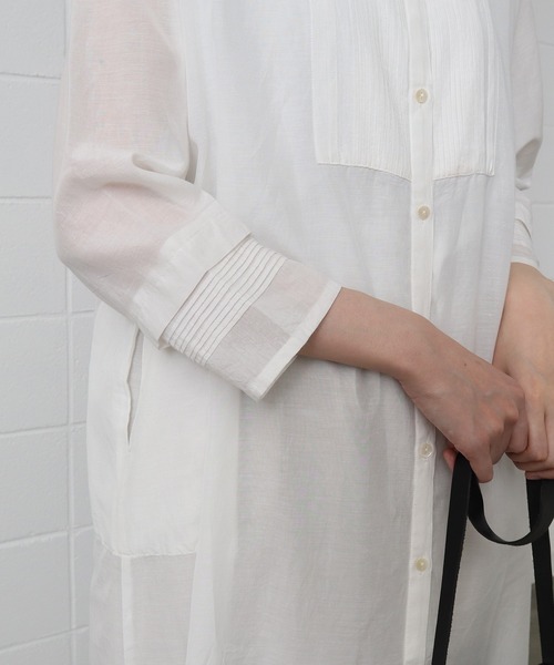 yuni（ユニ　）の「sushi boil pintuck banded coll（ワンピース・レディース・ホワイト/パープル/グリーン/その他・FREE）」の16枚目の写真