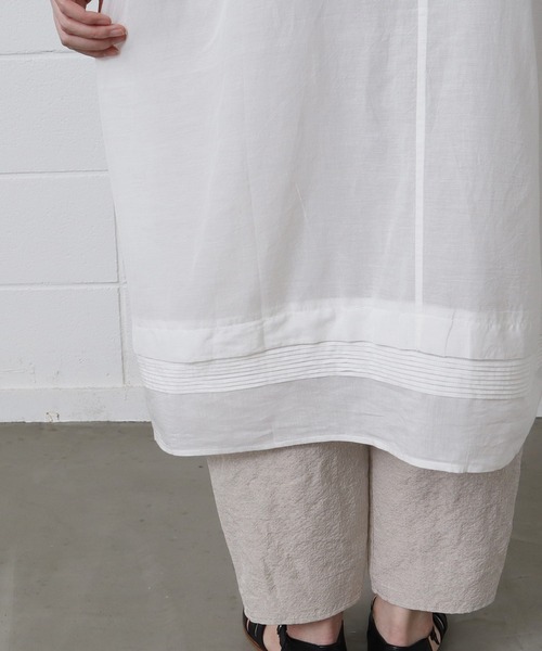 yuni（ユニ　）の「sushi boil pintuck banded coll（ワンピース・レディース・ホワイト/パープル/グリーン/その他・FREE）」の10枚目の写真