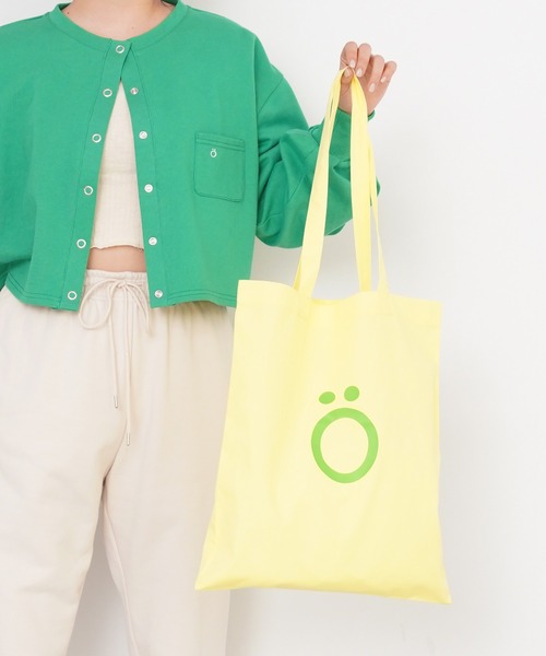 omom sot（オムオムソット）の「トート プリント オリジナルカラー omom sot（トートバッグ・レディース・サックスブルー/イエロー・F）」の2枚目の写真
