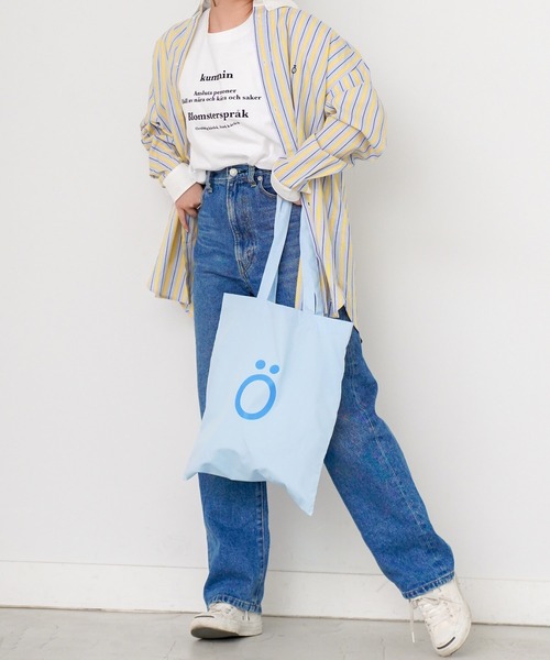 omom sot（オムオムソット）の「トート プリント オリジナルカラー omom sot（トートバッグ・レディース・サックスブルー/イエロー・F）」の17枚目の写真