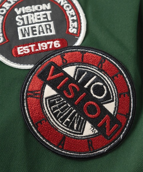 VISION STREET WEAR（ヴィジョンストリートウェア）の「【VISION STREET  WEAR/ヴィジョンストリートウェア】 ビッグシルエット クレリックワッペンシャツ/半袖シャツ（シャツ/ブラウス・レディース・アイボリー/グリーン/チャコールグレー・M/XL/L）」の10枚目の写真