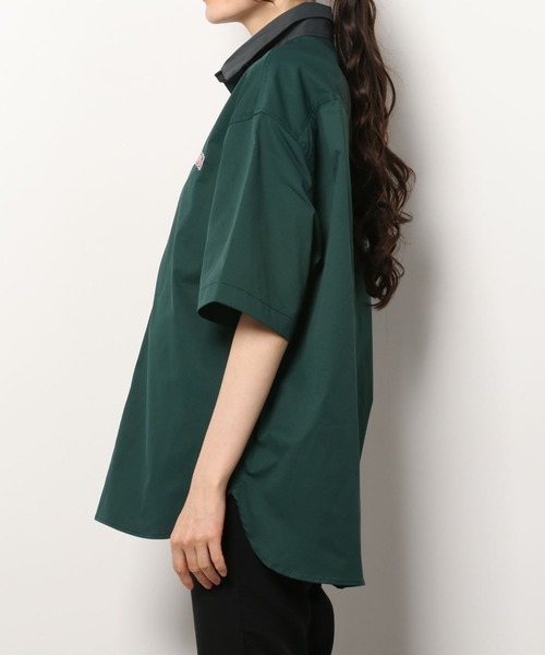 VISION STREET WEAR（ヴィジョンストリートウェア）の「【VISION STREET  WEAR/ヴィジョンストリートウェア】 ビッグシルエット クレリックワッペンシャツ/半袖シャツ（シャツ/ブラウス・レディース・アイボリー/グリーン/チャコールグレー・M/XL/L）」の14枚目の写真