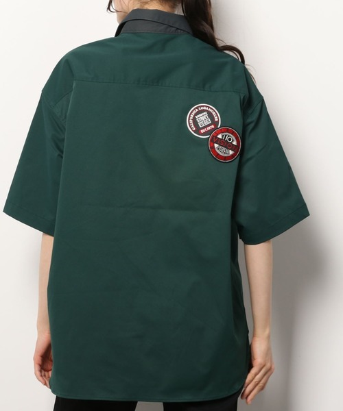 VISION STREET WEAR（ヴィジョンストリートウェア）の「【VISION STREET  WEAR/ヴィジョンストリートウェア】 ビッグシルエット クレリックワッペンシャツ/半袖シャツ（シャツ/ブラウス・レディース・アイボリー/グリーン/チャコールグレー・M/XL/L）」の16枚目の写真