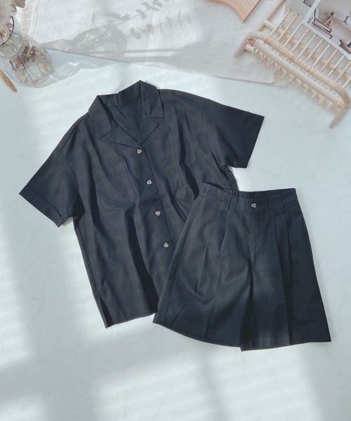 AS KNOW AS plus（アズノゥアズプラス）の「●コットンリネンショートパンツ　セットアップ可能（その他パンツ・レディース・アイボリー/パープル/ライトカーキ/ブラック/ナチュラル・FREE）」の7枚目の写真