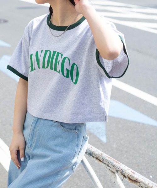 WEGO（ウィゴー）の「WEGO/グラフィックショートリンガーT（Tシャツ/カットソー・レディース・ホワイト/グリーン/ブラック系その他/その他2/グリーン系その他/その他1/その他3/その他4/その他5・SMALL/MEDIUM）」の4枚目の写真