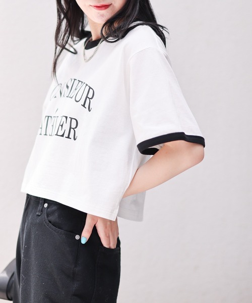 WEGO（ウィゴー）の「WEGO/グラフィックショートリンガーT（Tシャツ/カットソー・レディース・ホワイト/グリーン/ブラック系その他/その他2/グリーン系その他/その他1/その他3/その他4/その他5・SMALL/MEDIUM）」の18枚目の写真