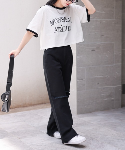 WEGO（ウィゴー）の「WEGO/グラフィックショートリンガーT（Tシャツ/カットソー・レディース・ホワイト/グリーン/ブラック系その他/その他2/グリーン系その他/その他1/その他3/その他4/その他5・SMALL/MEDIUM）」の20枚目の写真