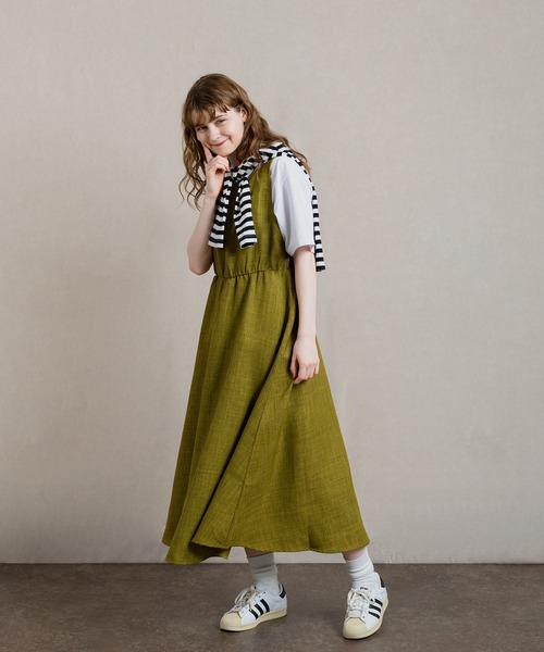 MUHET（ミュエータ）の「リラックスノースリーブワンピース（ワンピース・レディース・ブラウン/ライトグリーン・SMALL/MEDIUM）」の19枚目の写真