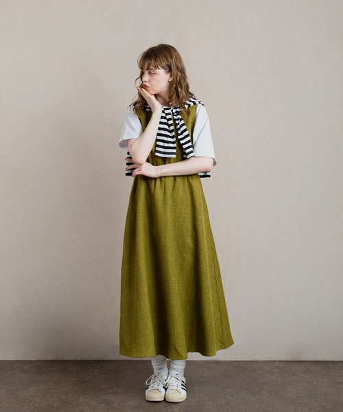 MUHET（ミュエータ）の「リラックスノースリーブワンピース（ワンピース・レディース・ブラウン/ライトグリーン・SMALL/MEDIUM）」の18枚目の写真