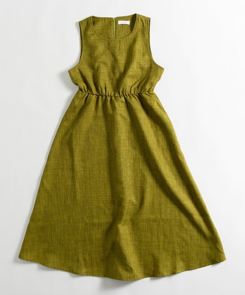 MUHET（ミュエータ）の「リラックスノースリーブワンピース（ワンピース・レディース・ブラウン/ライトグリーン・SMALL/MEDIUM）」の12枚目の写真