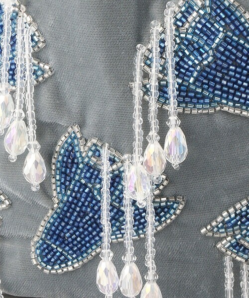 Firsthand（ファーストハンド）の「HVISK/ヴィスク POUCH ROCKET NATURE GREEN / ビーズ刺繍 巾着バッグ（バックパック/リュック・レディース・グリーン・ONE SIZE）」の6枚目の写真