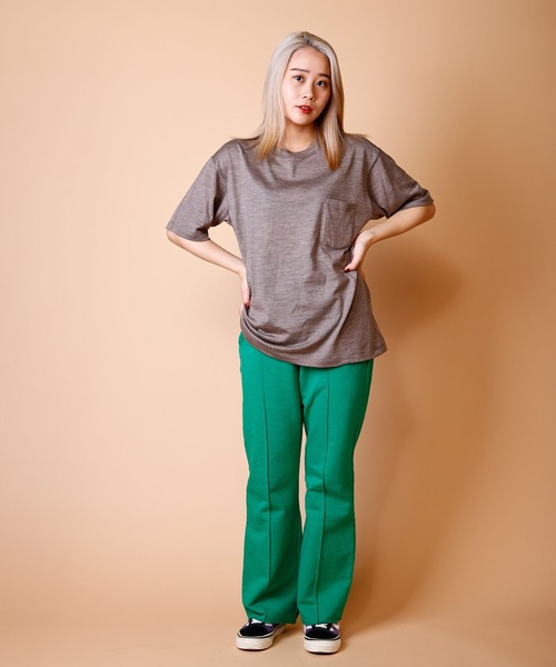 WALLA WALLA SPORT（ワラワラスポーツ）の「CENTER PLEATS SWEAT PANT/センタープリーツ パンツ（その他パンツ・レディース・チャコールグレー/ブラック/ピンク/オレンジ/グリーン/ナチュラル/ブルー系その他/レッド/ミント・MEDIUM）」の10枚目の写真