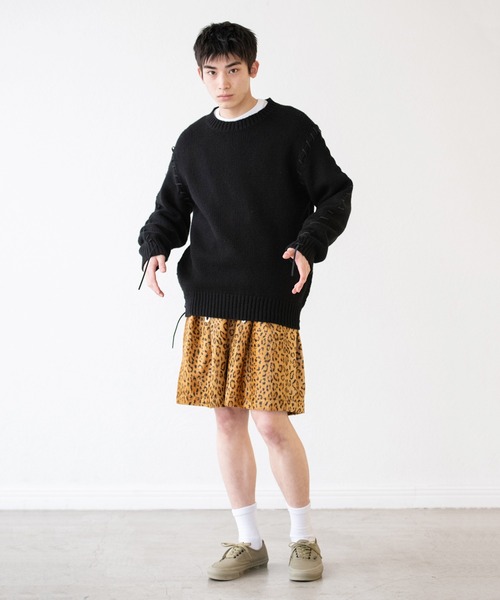DISCOVERED（ディスカバード）の「DISCOVERED ディスカバード / LOOPING KNIT スエードテープルーピングニット ビッグシルエットセーター / DC-AW22-KN-03（ニット/セーター・メンズ・グレー/バーガンディー/ブラック・1/3/2）」の19枚目の写真
