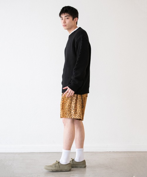 DISCOVERED（ディスカバード）の「DISCOVERED ディスカバード / LOOPING KNIT スエードテープルーピングニット ビッグシルエットセーター / DC-AW22-KN-03（ニット/セーター・メンズ・グレー/バーガンディー/ブラック・1/3/2）」の12枚目の写真