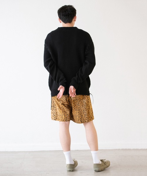 DISCOVERED（ディスカバード）の「DISCOVERED ディスカバード / LOOPING KNIT スエードテープルーピングニット ビッグシルエットセーター / DC-AW22-KN-03（ニット/セーター・メンズ・グレー/バーガンディー/ブラック・1/3/2）」の10枚目の写真