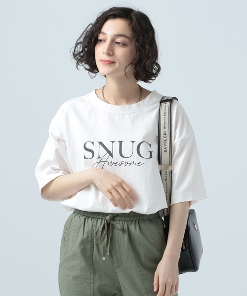 BAYFLOW（ベイフロー）の「グラインダープリントＴ（Tシャツ/カットソー・レディース・ホワイト/キャメル/チャコール・FREE）」の10枚目の写真