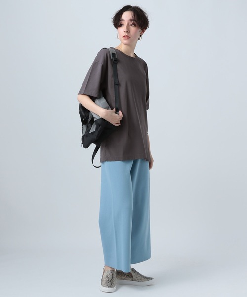 BAYFLOW（ベイフロー）の「グラインダープリントＴ（Tシャツ/カットソー・レディース・ホワイト/キャメル/チャコール・FREE）」の7枚目の写真