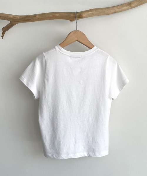 CANAL JEAN（キャナルジーン）の「El mar(エルマール) 無地コンパクト半袖Tシャツ（Tシャツ/カットソー・レディース・ホワイト/ブラック/カーキ・ONE SIZE）」の12枚目の写真