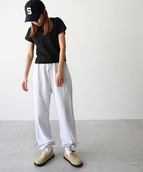 CANAL JEAN（キャナルジーン）の「El mar(エルマール) 無地コンパクト半袖Tシャツ（Tシャツ/カットソー・レディース・ホワイト/ブラック/カーキ・ONE SIZE）」の11枚目の写真