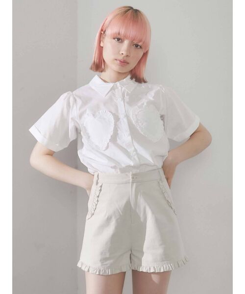 merry jenny(メリージェニー)の「ハートポケットシャツ(シャツ/ブラウス・レディース・ブラック/オフホワイト/ピンク・FREE)」の19枚目の写真